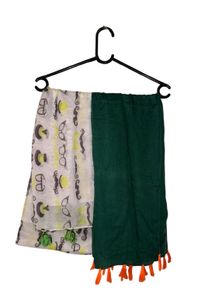 Funky Print Scarf with Tassels