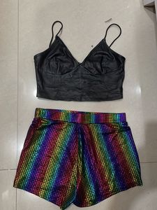 Rainbow Sparkle Shorts & Top Set