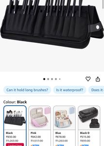 Makeup Brush Pouch Foldable Zipper
