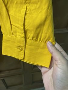 Mustard Yellow Ruffle Detail Top