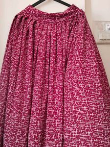 Maroon Printed plazoo
