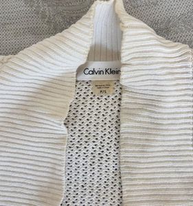 Calvin Klein White Knit Cardigan