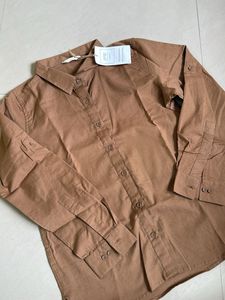Pure Linen Brown Shirt for women