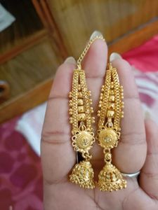 Golden Jhumka Earrings