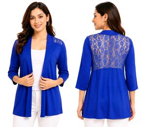 Blue Lace Back Cardigan