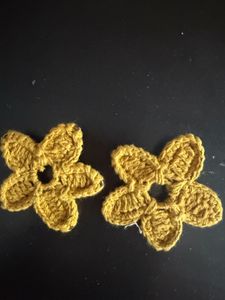 Handmade Crochet Flower Appliques earring