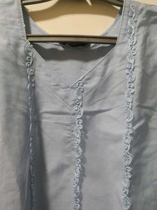Elegant Light Blue Kurta pant with dupatta set