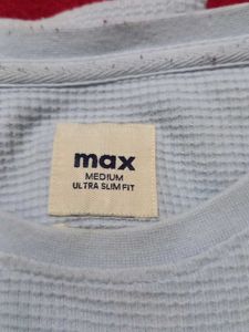 GENTLY USED Light Blue Waffle Knit Long Sleeve Tee