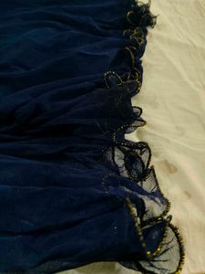 Elegant Embroidered and stone work Navy Blue Gown