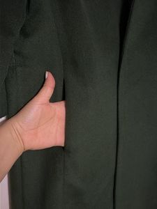 ELLE Soft Wool Stylish Green Coat