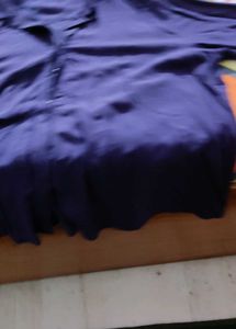 Elegant Deep blue Long Sleeve Shirt
