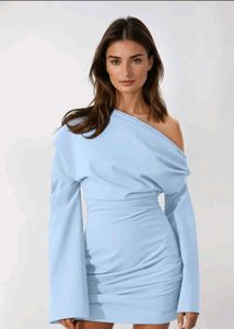 Chic One-Shoulder Ruched Mini Dress