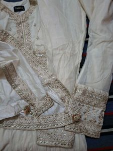 Elegant White Anarkali Suit ✨