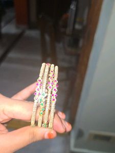 one gram  Set of 4 Elegant Gold Ban