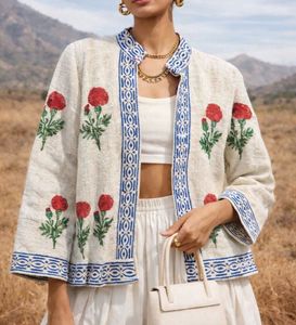 Embroidered jute Jacket
