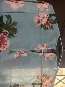 Sassafras Georgette Asymmetric Floral Top