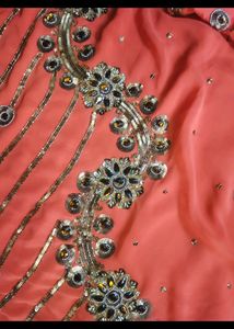Beautiful Maggam Work Saree With Blouse