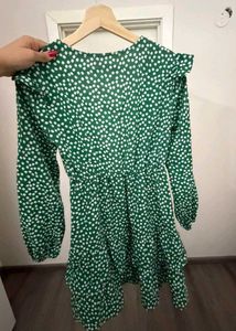 Chic Green Floral Mini Dress