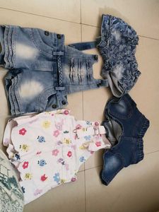 Cute Floral Kids Overalls