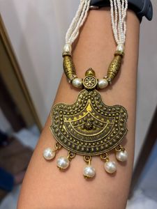 Antique Gold &amp; Pearl Necklace