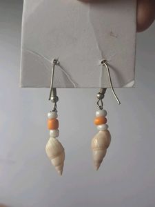 Boho Shell &amp; Bead Dangle Earrings