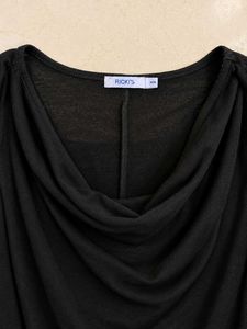 Stylish Black Cowl Neck Top