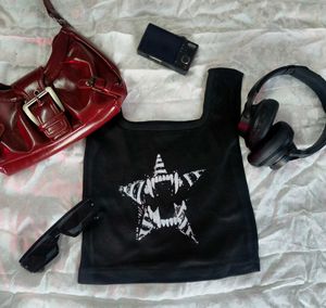Trendy Black Vampire Star Tank Top