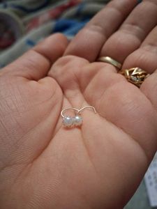 Pearl &amp; Silver Nose Pins - Set of 3