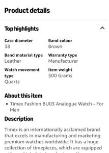 Timex Rectangular Watch