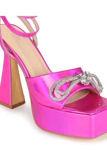 pink metallic heels