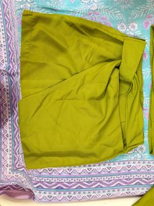 Lime Green co ord set with skirt