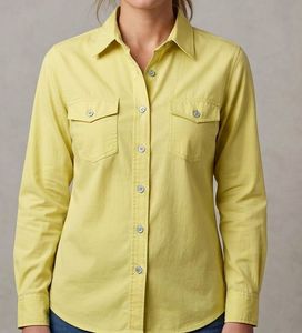 Classic Yellow Button-Up Shirt
