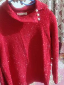 Brand new Sparkly Red Turtleneck Sweater