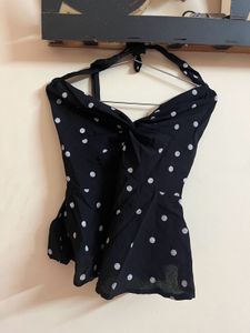 Polka Dot Halter Neck Top