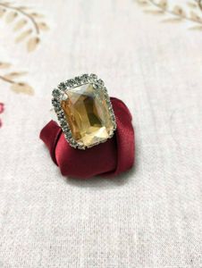 Set of 6 Colorful Gemstone Rings