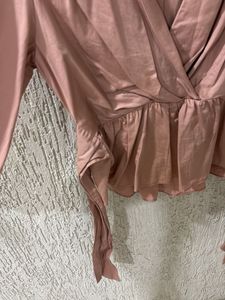 Forever New Wrap Style Peplum Top