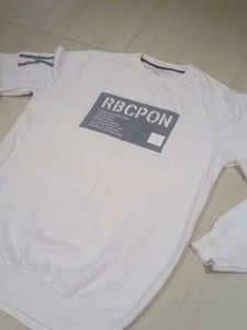 Men's White Graphic Sweatshirt
