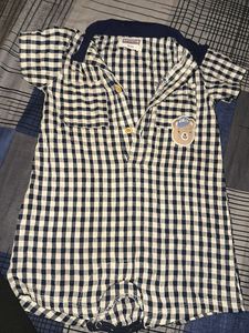 Cute Gingham Baby Romper