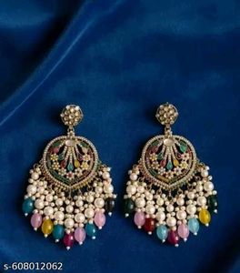 Statement Earrings with Pearl Drops