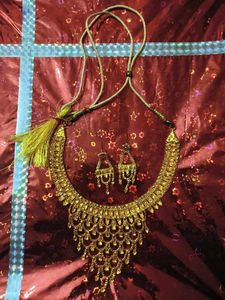 City Gold-Tone Necklace and Earring Set