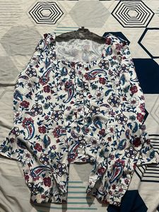 Floral Print Button-Up tops