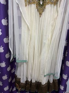 Elegant off white Anarkali Dress