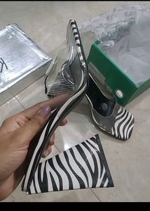 Sale- Branded Stylish Zebra Print Wedge Heels