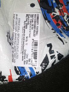 Football | Nivia Storm Rubber Moulded | White Mult