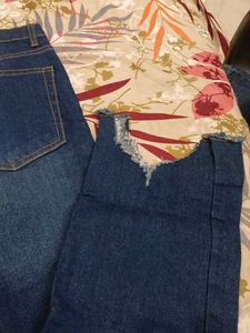 Stylish Blue Denim Flare Jeans