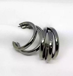Elegant Triple Loop Hoop Earrings