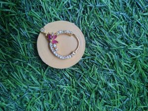 Elegant Ruby & Diamond Nose Ring