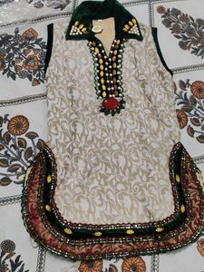 Embellished Kurta Top with dhoti