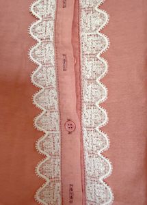 Charming Pink Lace Trim Sleeveless Top