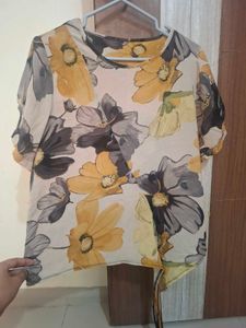 Floral Print Sheer Top